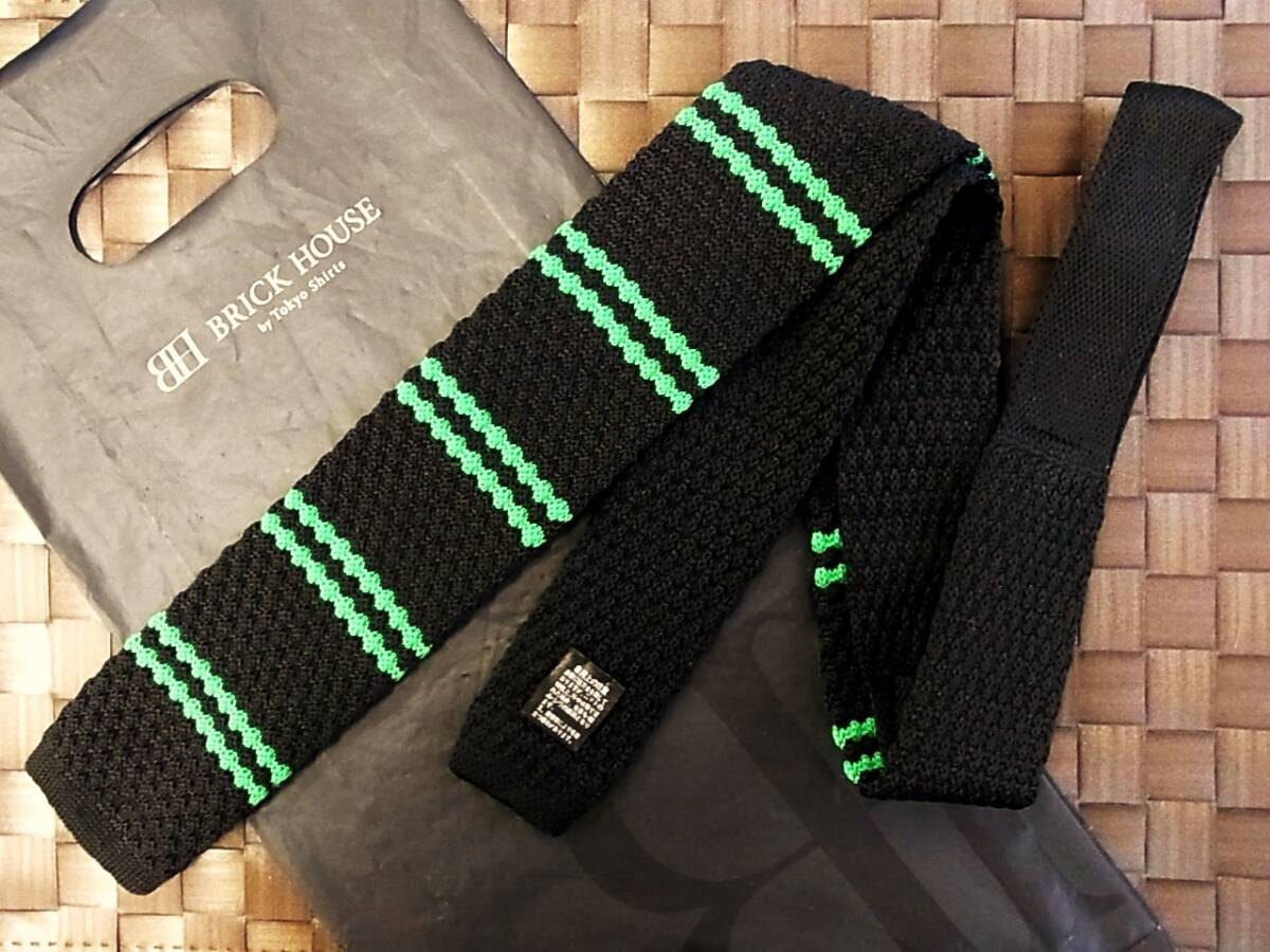 【美品 ニットタイ】0892 ブリックハウス「BRICK HOUSE」ネクタイ●拍卖