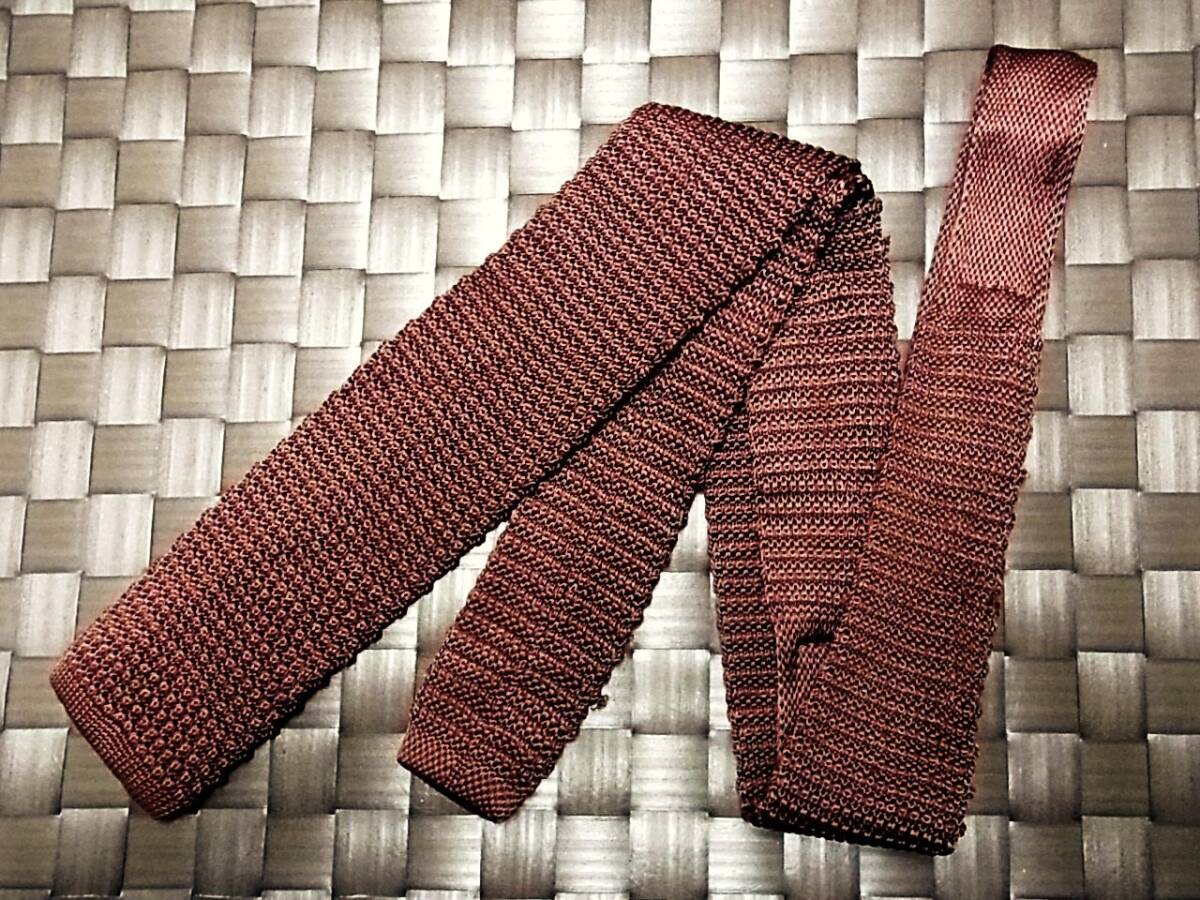 【美品 ニットタイ】0966 【CATSBY】ネクタイ♪●拍卖