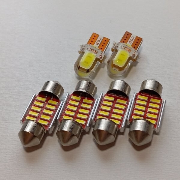 RK1/2 ステップワゴン 超爆光!T10 LED ルームランプ 6個セット ホワイト ホンダ /t31/c2拍卖