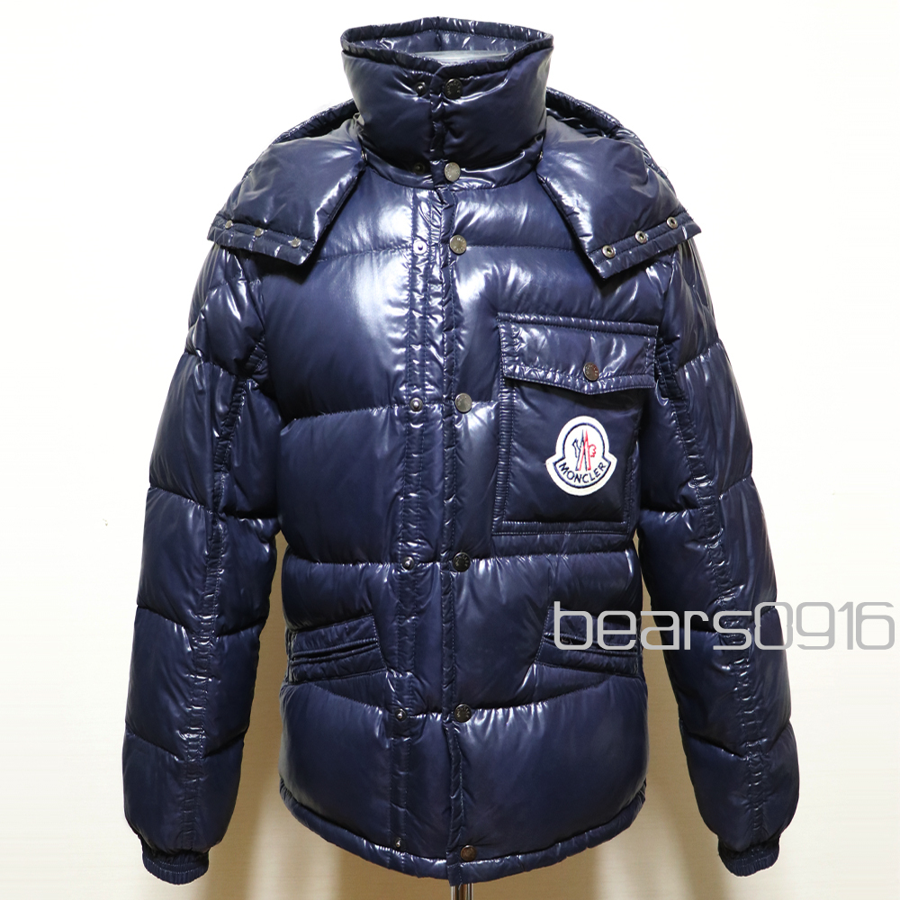 USED訳あり品 本物海外正規 MONCLERモンクレール K2デカロゴ ダウンジャケット 紺1拍卖