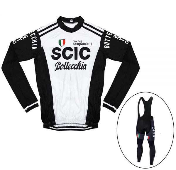 新品 長袖 レトロデザイン 上下セット No41 XLサイズ イタリア サイクルジャージ ウェア メンズ サイクリング MTB ロードバイク 自転車拍卖