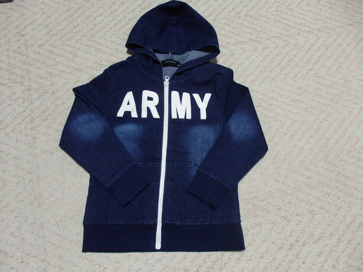 SHISKY デニム フード付きパーカー ジャケット 120 送料185円拍卖