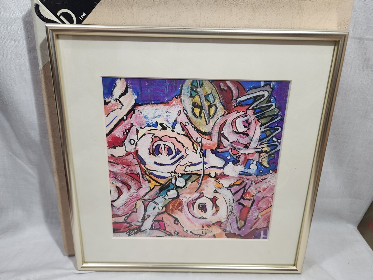 真作 小林さと枝 バラの中のバラB 1999年6月 額装拍卖