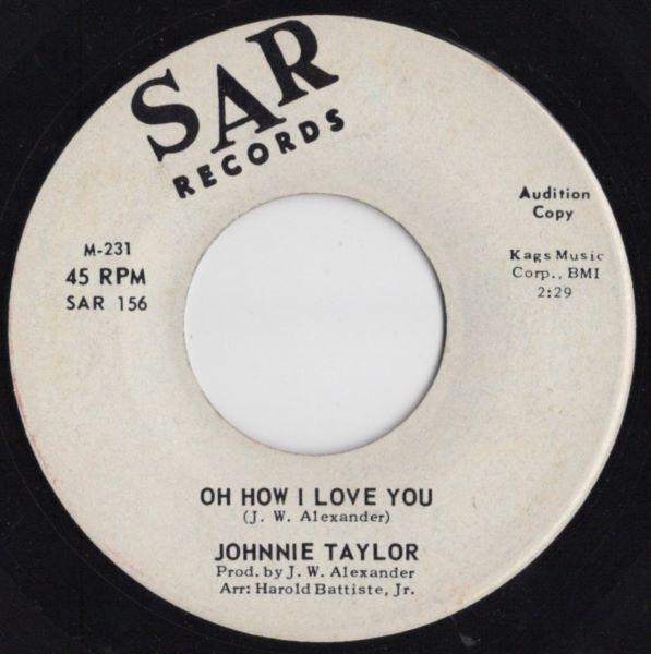 Johnnie Taylor【US盤 Soul 7" Single】Oh How I Love You / Run But You Can't Hide (SAR 156) 1964年拍卖