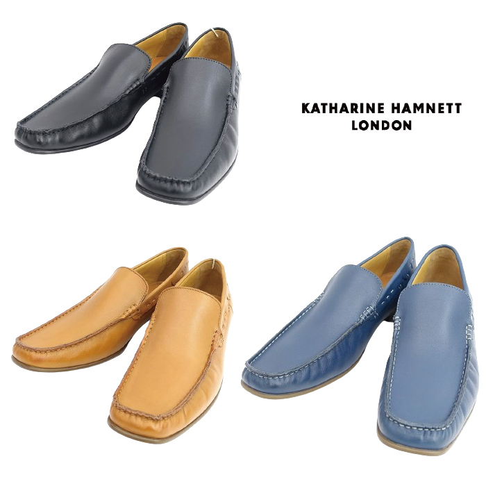 ▲KATHARINE HAMNETT キャサリンハムネット 31765 Uチップ スリッポン 靴 メンズ 革靴 ブラウン Brown 茶 25.5cm (0910010718-br-s255)拍卖