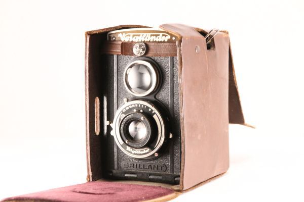 ★特上品★フォクトレンダー Voigtlander Brillant ブリラント Voigtar 75mm F4.5★動作OK 専用ケース付★98020拍卖