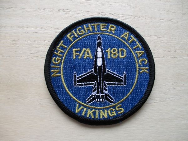 【送料無料】アメリカ海兵隊NIGHT FIGHTER ATTACK VIKINGSパッチ ワッペン/岩国patchマリーンMARINE米海兵隊USMC米軍VMFA-225 F/A-18D M63拍卖