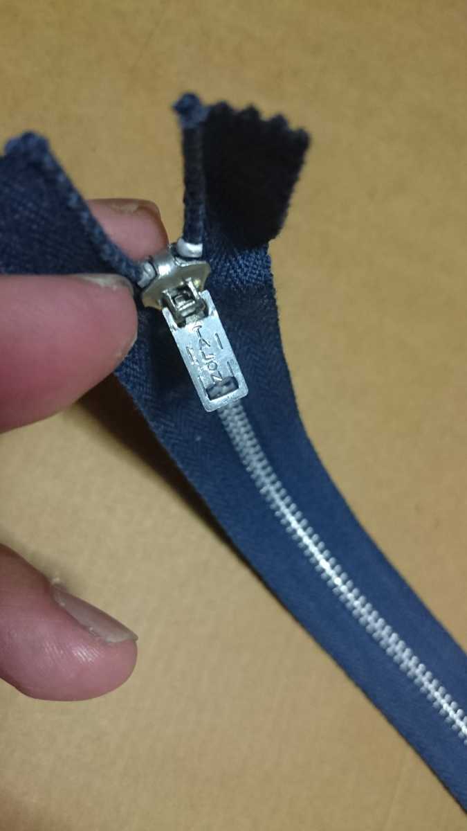 2222円即決・送料無料!! 希少レア!! デッドストック 推定60s~ USA製 TALON ヴィンテージジッパー ネイビー タロンジッパー 60年代拍卖