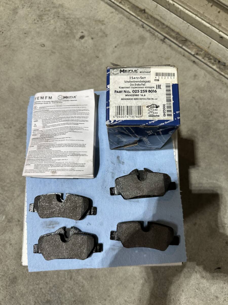 MEYLE ブレーキパッド 025 259 8016 未使用 ミニクーパー 拍卖