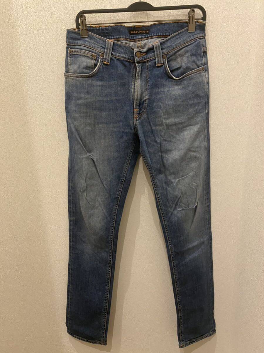 ヌーディージーンズ デニムジーパン ダメージ加工32/32拍卖