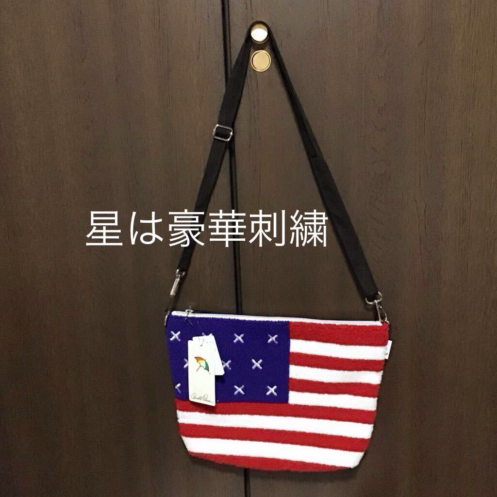 アーノルドパーマー♪税込3850円♪男女兼用♪定形外350円♪少し大きめ♪素敵星条旗モチーフ♪たっぷり収納拍卖