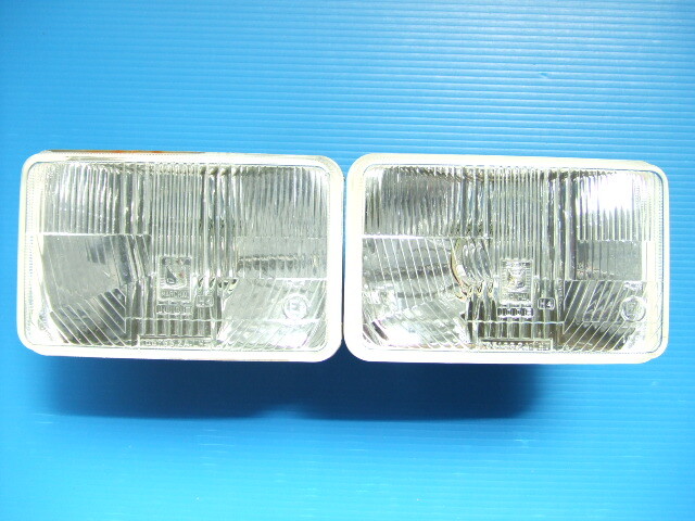 極上品 マーシャルランプ 角目4灯 ロービーム ヘッドライト ヘッドランプ H4バルブ 角型 角形 角目 角4灯 旧車 昭和 MARCHAL 中古2個 sub2拍卖