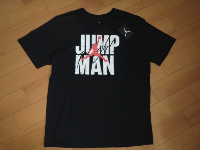 送料無料発送 ナイキ NIKE JORDAN BRAND Jumpman ジャンプマン フライトTシャツ 人気完売 USXL BLACK 正規品 綿100% とても美品拍卖