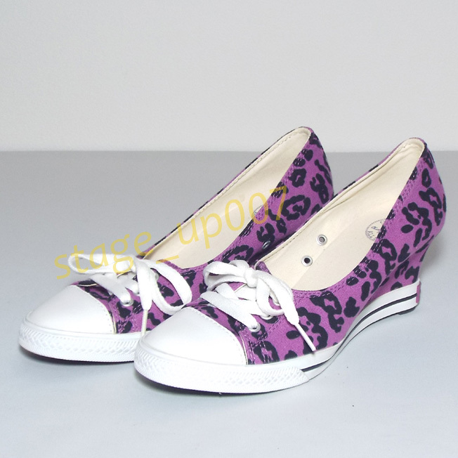 CONVERSE(コンバース)/All Star WEDGE II ハイヒールスニーカー・レオパード ウェッジヒールスニーカー-size24- /管FLXQ拍卖