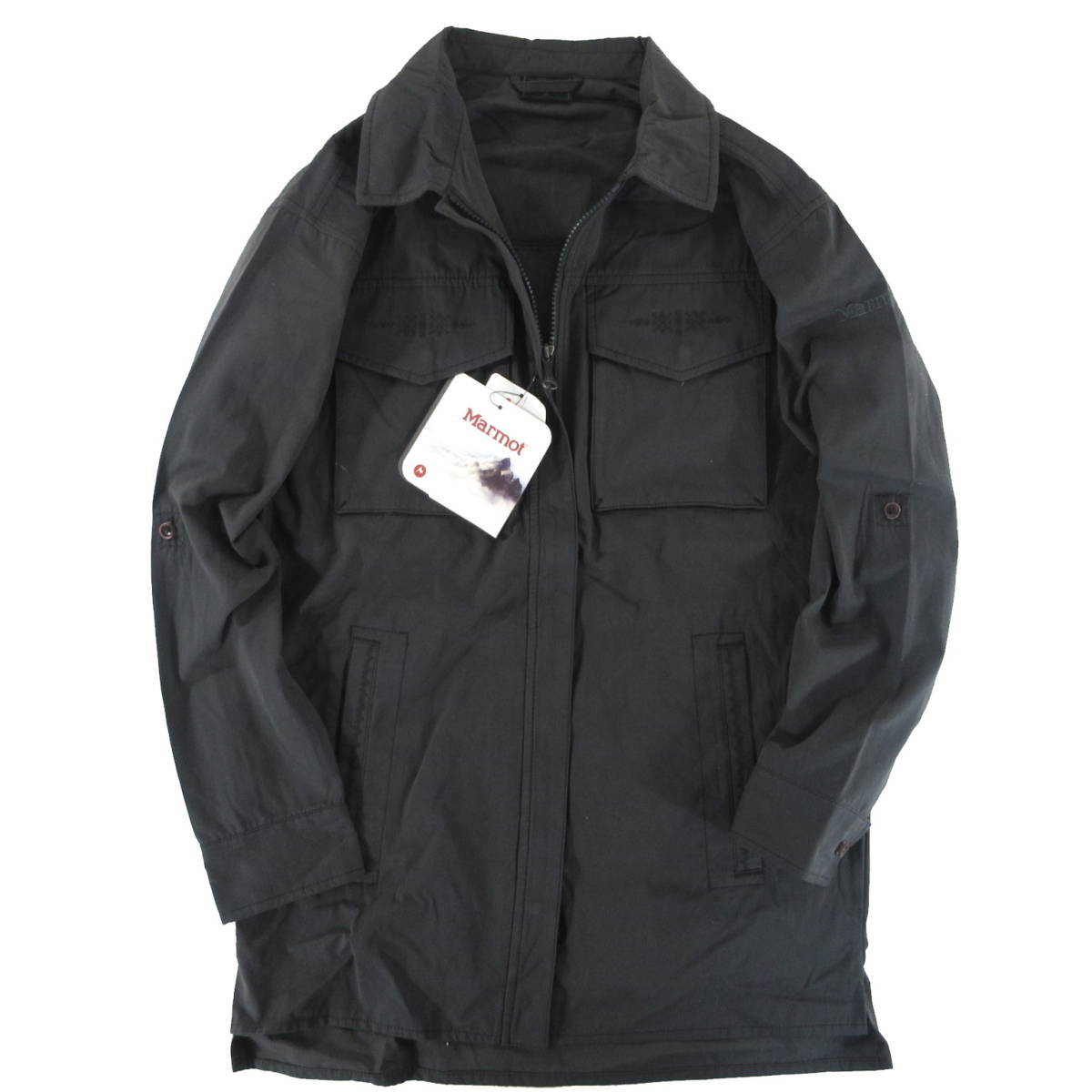 【レディース】定1.5万 新品◆Marmot◆胸ポケット付き フルジップ ジャケット M ダークグレー◆マーモット アウトドア◆J2365拍卖