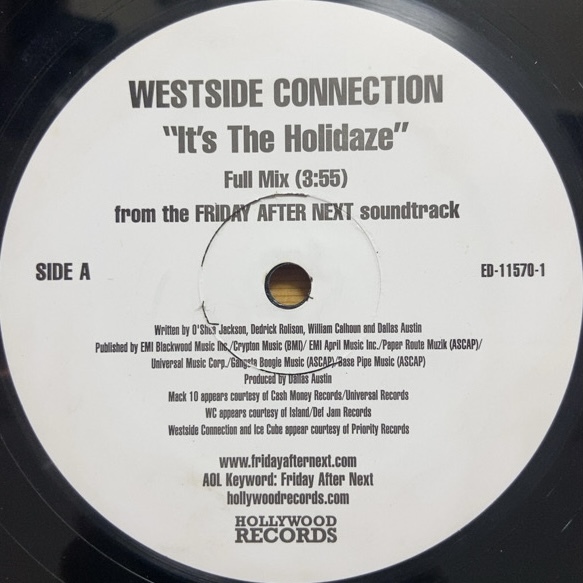 WESTSIDE CONNECTION IT'S THE HOLIDAZE 12インチ シングル拍卖