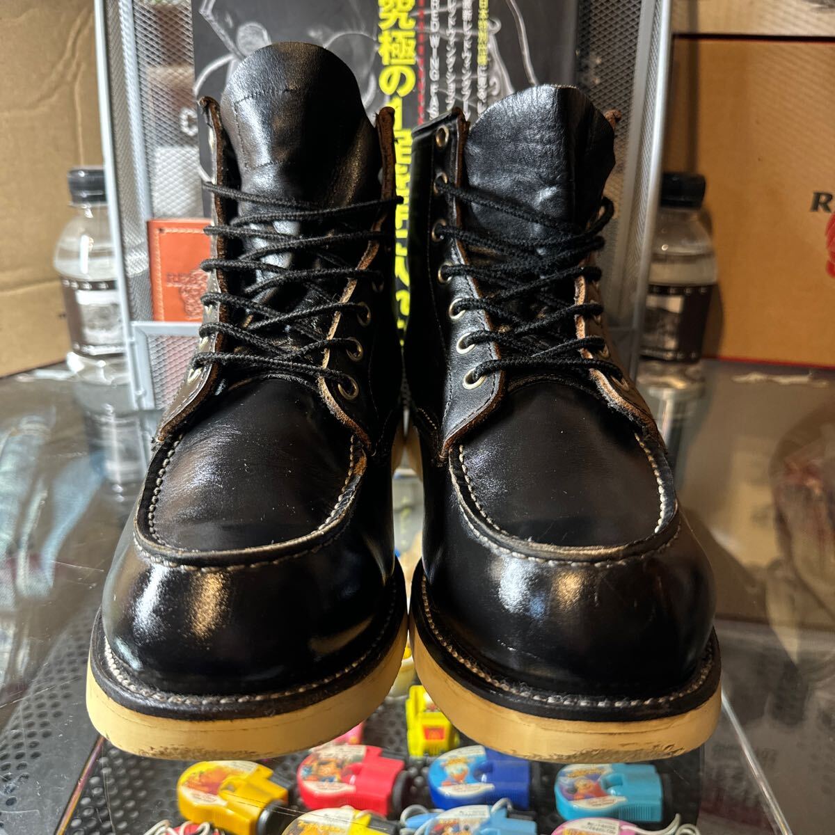 茶芯! 1998年代製 8EE 約27㎝ 8179 四角犬タグ レッドウイング モックトゥ ヴィンテージ オイルアップ除菌仕上済!純正ソール!⑥拍卖