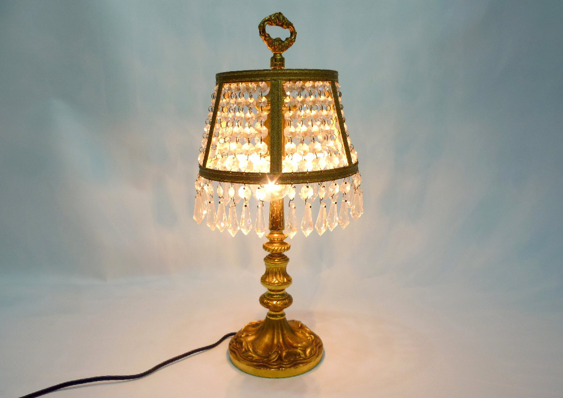 Antique:アンティークランプ 真鍮製 φ240xH420 2.4kg拍卖