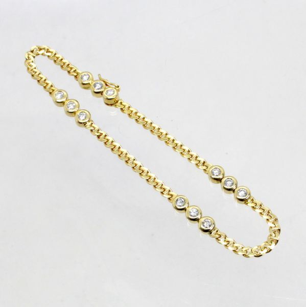 ◎中古美品◎18金 ダイヤ 0.60ct ブレスレット拍卖