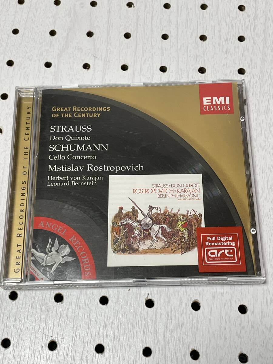 EMI 輸入盤CD R. シュトラウス 交響詩「ドン・キホーテ」、シューマン チェロ協奏曲 イ短調 ロストロポーヴィチ、カラヤン、バーンスタイン拍卖