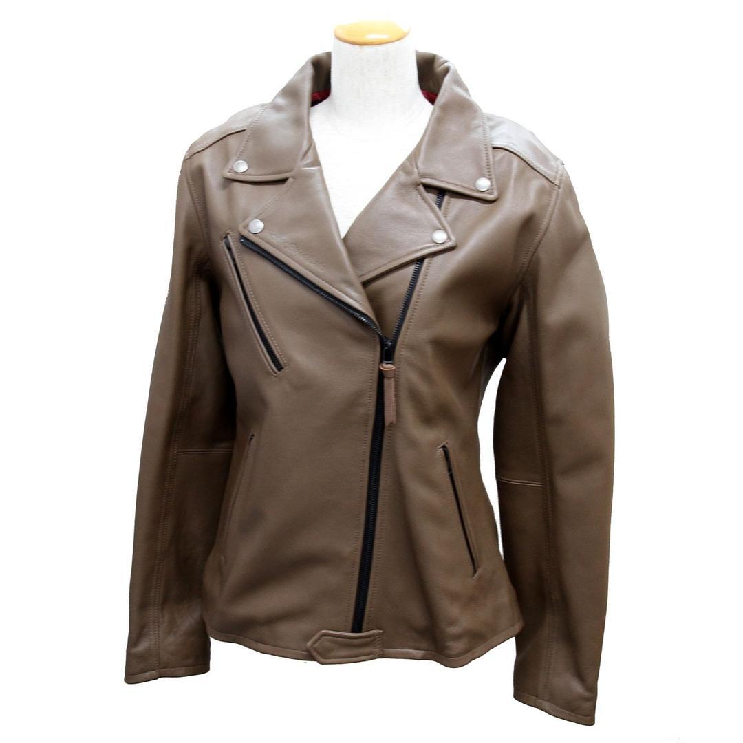 【45%引】(8652)ロッソ ROL-13 ブラウン(S)ライダースレザージャケット拍卖