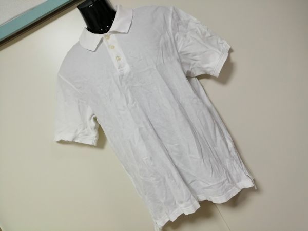 kkyj2393 ■ Eddie Bauer ■ エディーバウアー ポロシャツ カットソー トップス 半袖 鹿の子 コットン 白 M拍卖