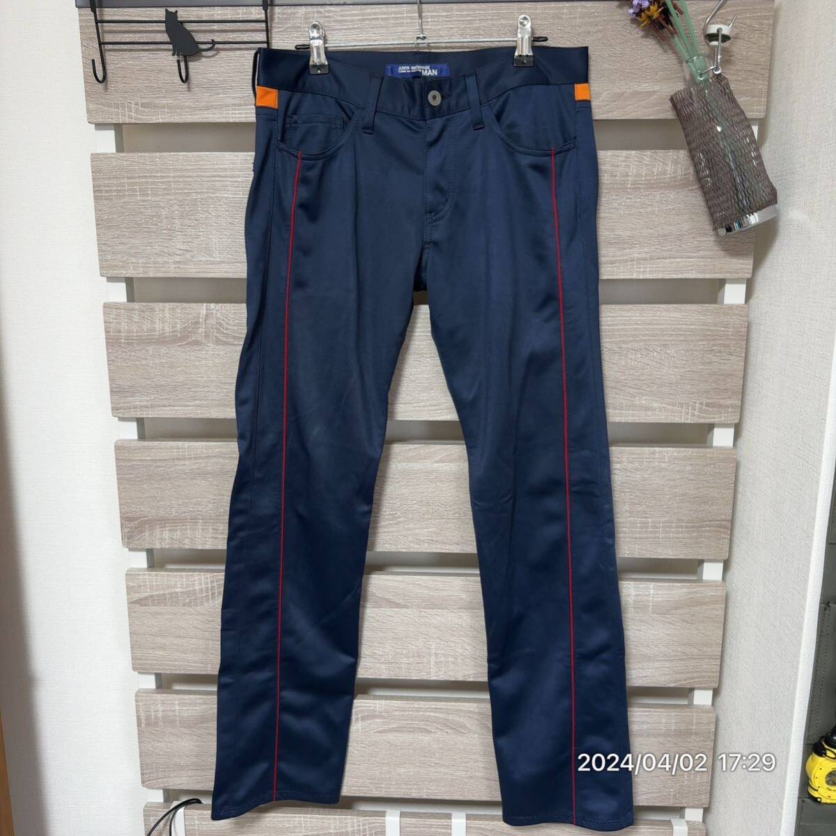 美品 CDG コムデギャルソン ジュンヤワタナベ ジャージ素材 スラックス パンツ拍卖