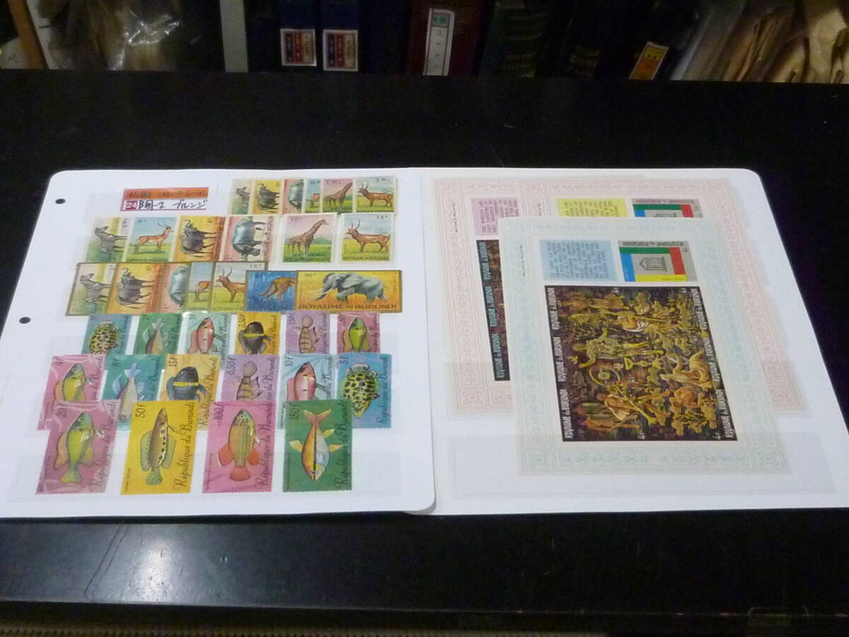 24 S 仏領 B国-2 №8 ブルンジ切手 SC#73-186の内 五輪・他 各完揃 計35種+小型シート3種 未使用OH・VF 拍卖