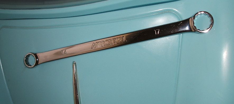 絶版!MIRROR TOOL ロングストレートメガネレンチ 14mm-17mm ミラーツール KTC拍卖