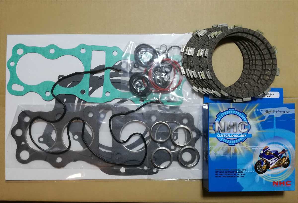 CB400F 398cc 408cc 新品 エンジンオーバーホール ガスケット セット クラッチ セット拍卖