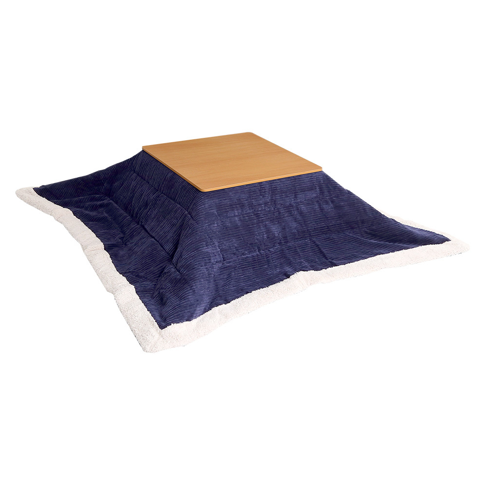 リバーシブル天板の木目調カジュアルこたつ布団セット(コーデュロイ) 正方形(70×70cm幅)SH-01 HT70J-SCDR-NA-NV N-Nセット拍卖