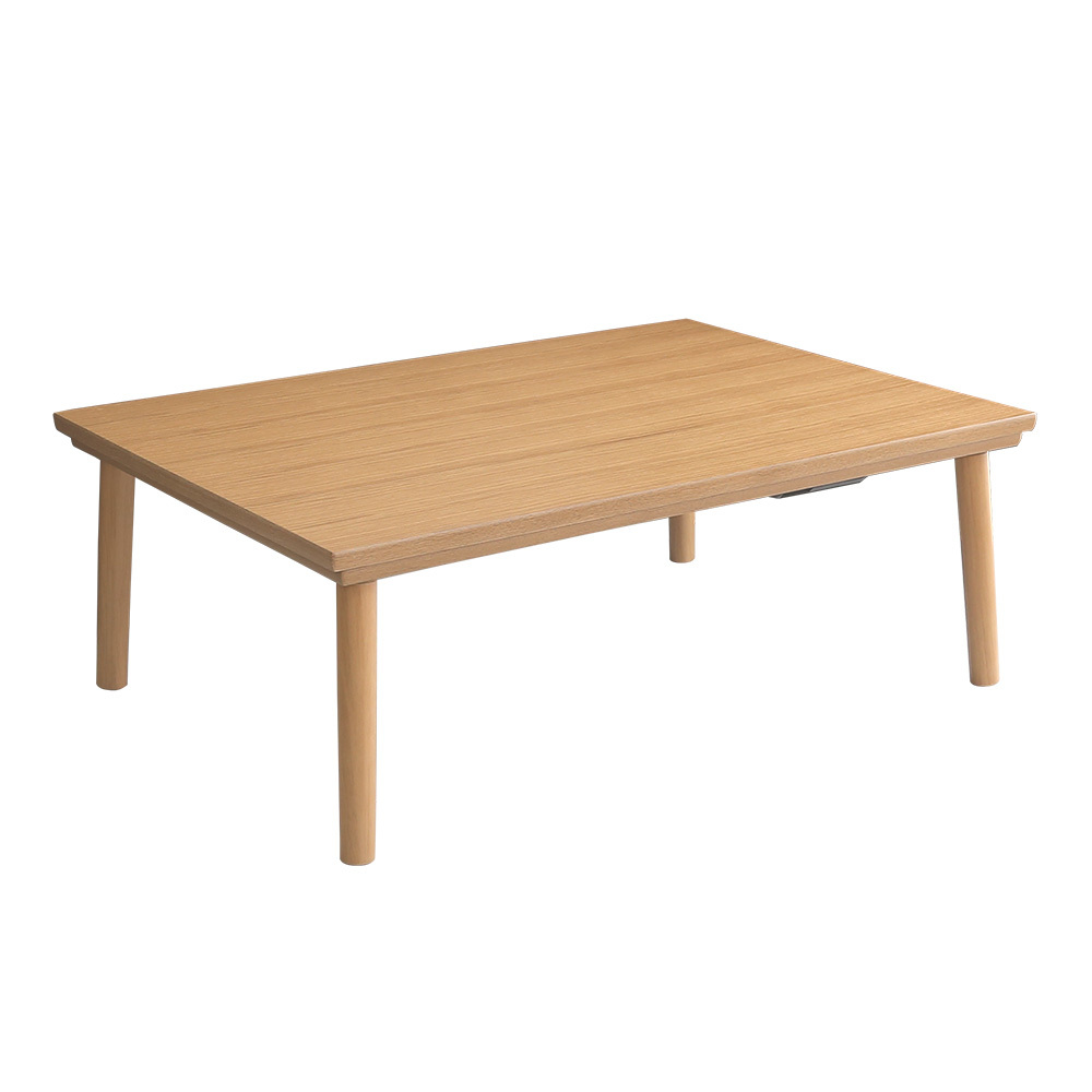通年使える 木目調こたつ カーボンフラットヒーター付 105cm×75cm幅 長方形 単品【ropoca-ロポカ-】 SH-01-105NA-NA ナチュラル拍卖