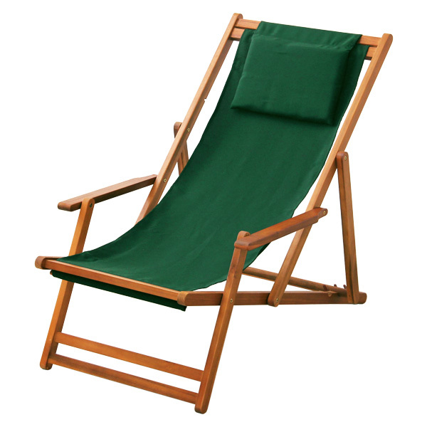 3段階のリクライニングデッキチェア【マエストロ-MAESTRO-】(ガーデニング 椅子 リクライニング)SH-05-79498-GE グリーン拍卖