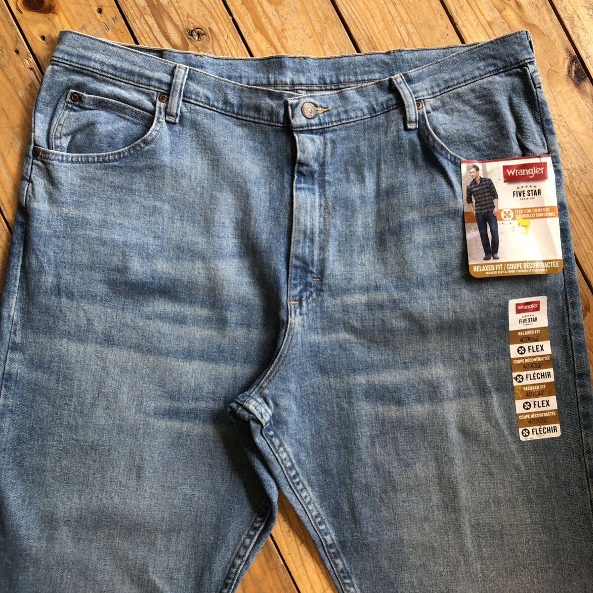 新品 Wrangler ラングラー デニム パンツ メンズ W40 L32 アイスブルー カジュアル ストレート ビッグサイズ USA古着 アメリカ仕入 P1356拍卖