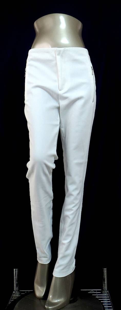 二点落札で送料無料! Z27 未使用 ZARA BASIC ザラ ベーシック 綿 白 パンツ S レディース ボトムス ホワイト コットン拍卖