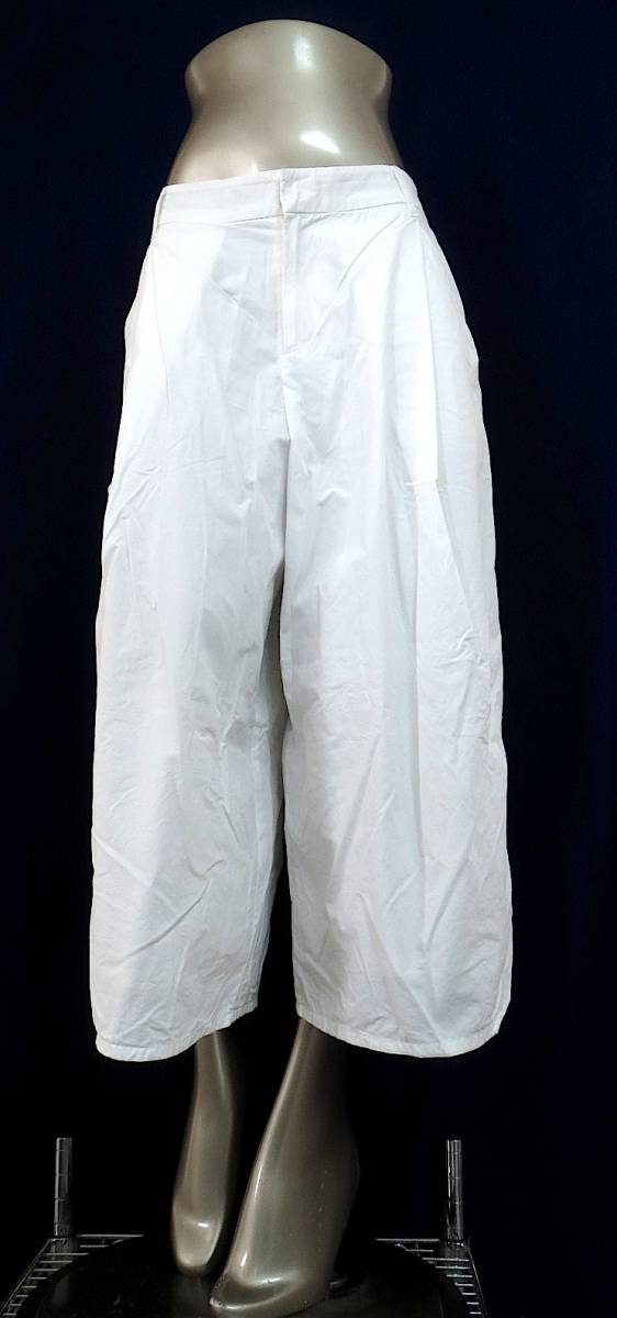 二点落札で送料無料! B020 BUONA GIORNATA ボナジョルナータ 白 ワイド パンツ 9 レディース M ボトムス ホワイト B拍卖