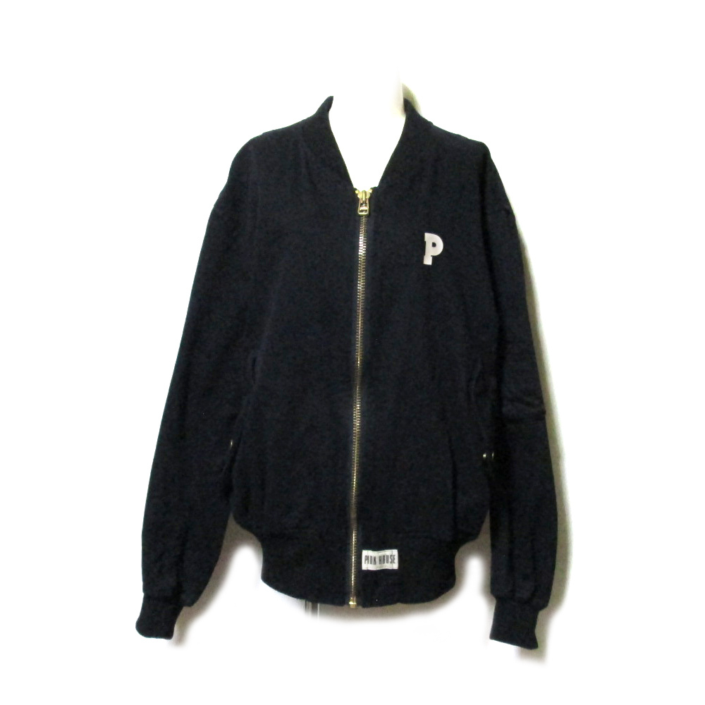 Vintage PINK HOUSE ヴィンテージ ピンクハウス 「L」 ブラックPスタジャン 137110-q拍卖