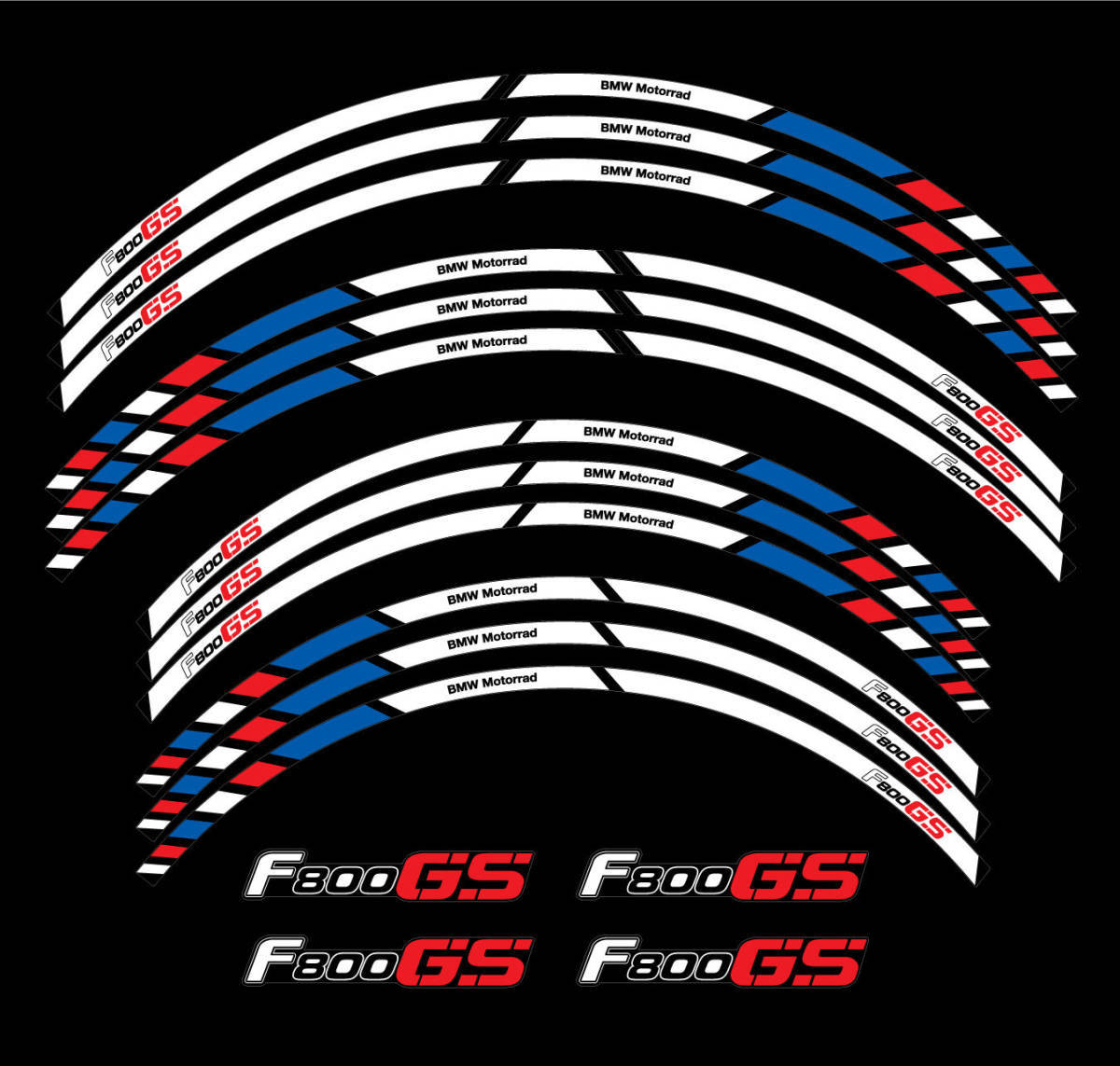BMW F800GS ホイル ホイール ステッカー シール バイク デカール拍卖