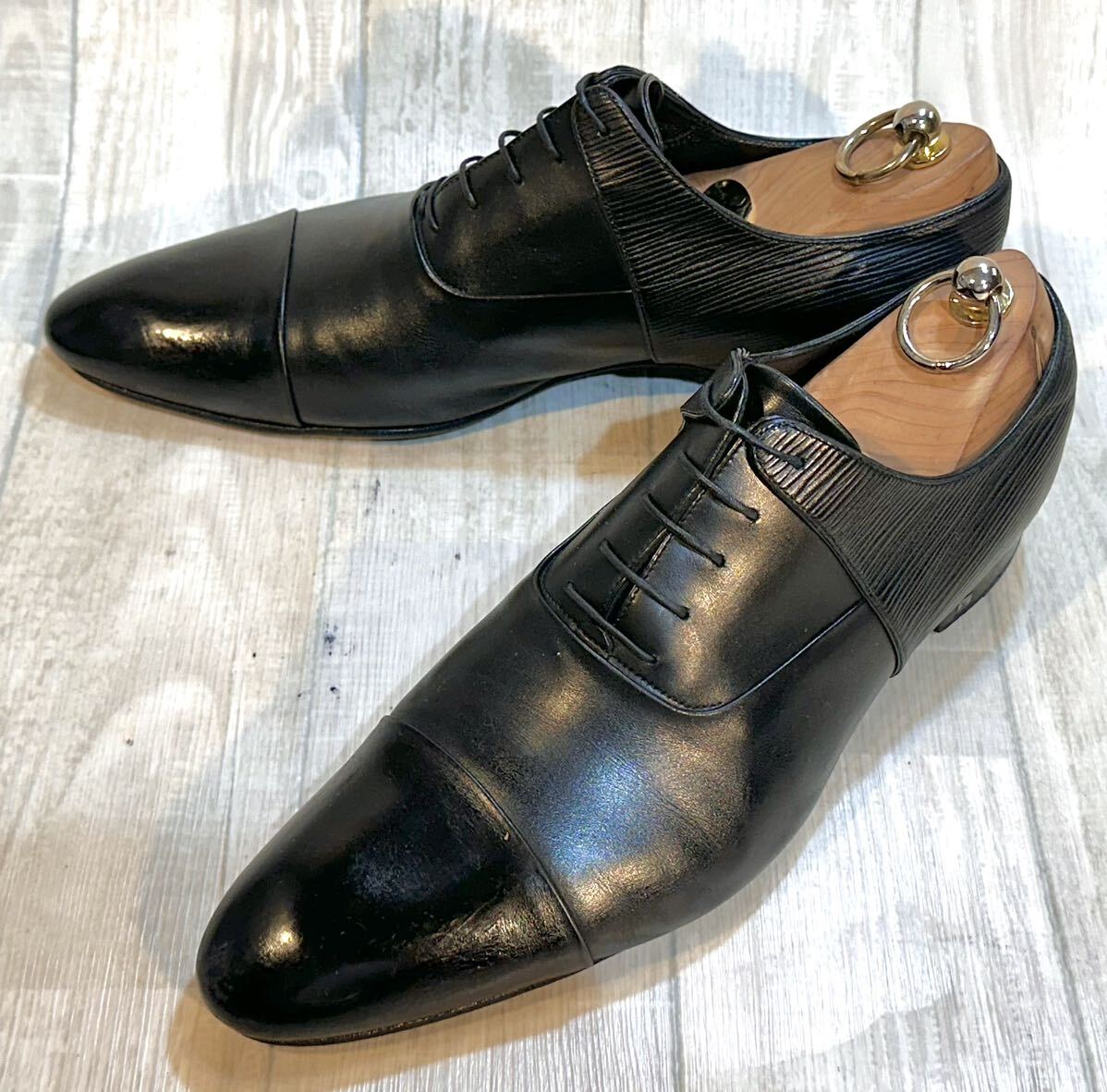 LOUIS VITTON ルイ・ヴィトン◆26cm 7.5◆ITALY製 ストレートチップ オックスフォード 革靴 紐靴 ビジネスシューズ ドレスシューズ メンズ拍卖