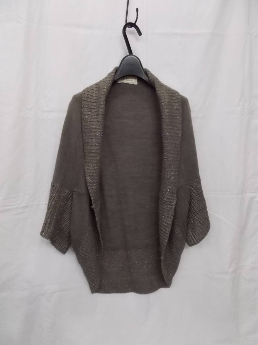 ▼Natural Palette/ナチュラルパレット▼麻50% 前開き カーディガン ポンチョ ショールカラー/L拍卖