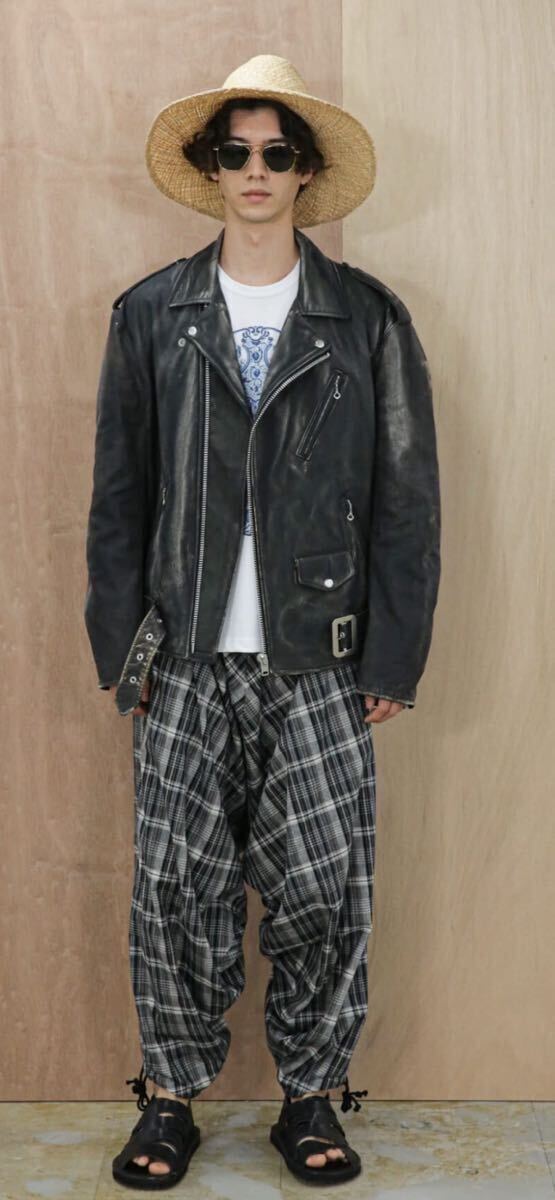 【未使用品】COMME des GARCONS eYeJUNYA WATANABE MAN x BerBerJinアイジュンヤワタナベマンx ベルベルジン ライダース転写プリント(XS)拍卖