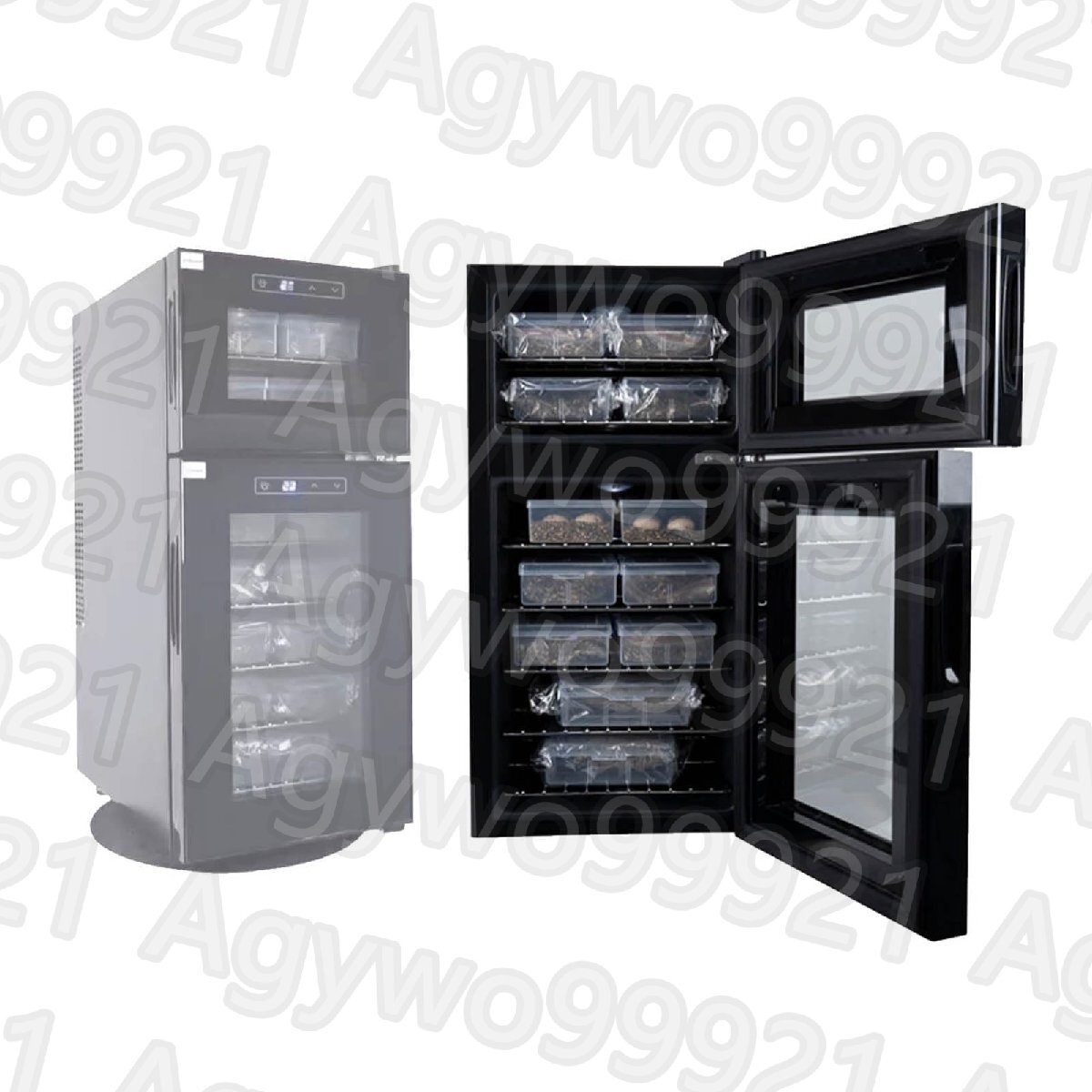 爬虫類インキュベーター 自動孵卵器 両生類爬虫類インテリジェント冷却と加熱 インテリジェントな温度一定制御10-40°C 76L拍卖