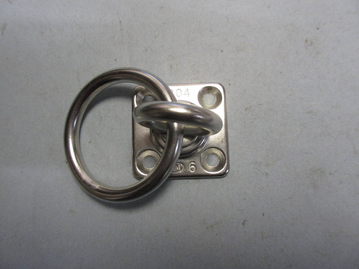 ステンレス/回転丸カンプレート/SIR-6/水本機械製作所/ステンレス金具/チェーン/ロープ/フック/プレート/金具/丸カン拍卖