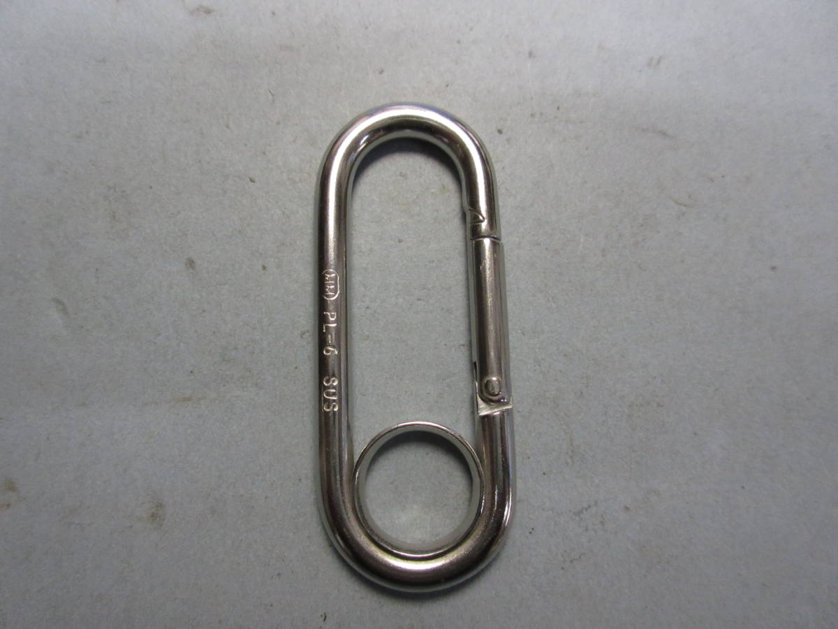 ステンレス/プチカラビナ/リング付/PL-6/水本機械製作所/ステンレス金具/カラビナ/チェーン/ロープ/連結金具/金具/ジョイント拍卖