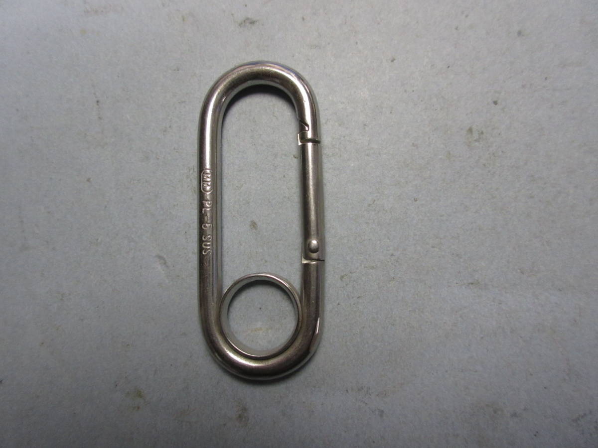 ステンレス/プチカラビナ/リング付/PL-5/水本機械製作所/ステンレス金具/カラビナ/チェーン/ロープ/連結金具/金具/ジョイント拍卖