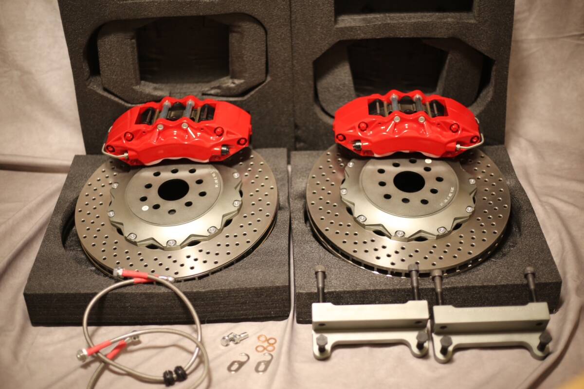 【新品】 ゴルフ6 7 7.5 GTI R ブレーキキット 355mm 2Pローター ブレーキキット 対向6pot キャリパー BRSS TP-3【audi TT 8S 8J A3 S3】拍卖