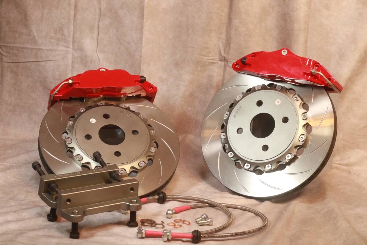 【新品】 HONDA FIT GK5 CRX EF6 EF7 EF8 2Pローター ブレーキキット 対向4pot キャリパー BRSS TP ワンオフ品【流用 GG8 GP5 GK5 無限 】拍卖