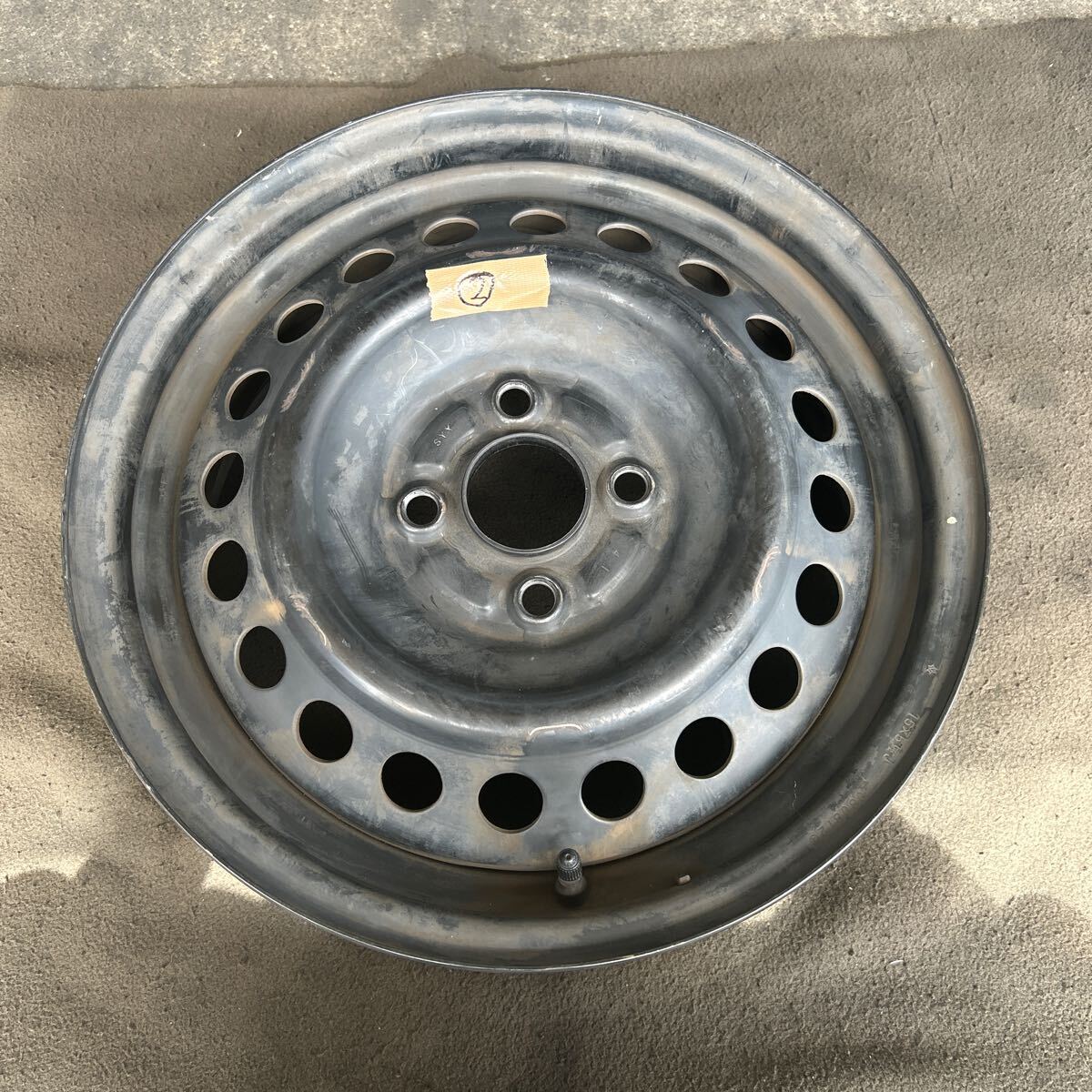 メーカー不明 鉄ホイール スチールホイール 15×5.5J 4穴 100 ハブ径54 直接引き取り可能②拍卖