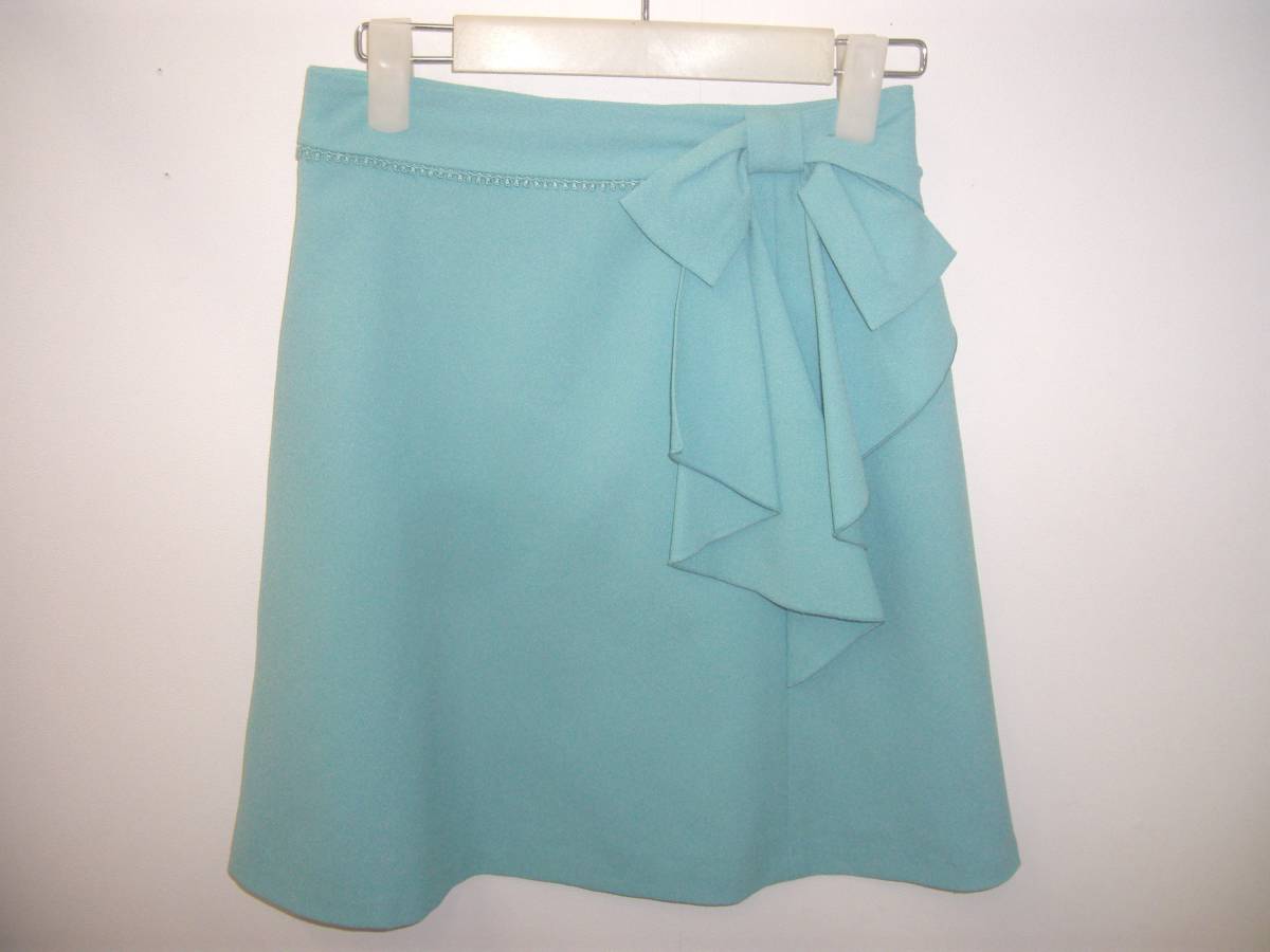 送料無料!(フェルゥ/オンワード樫山)リボン/台形/スカート☆サイズ1拍卖