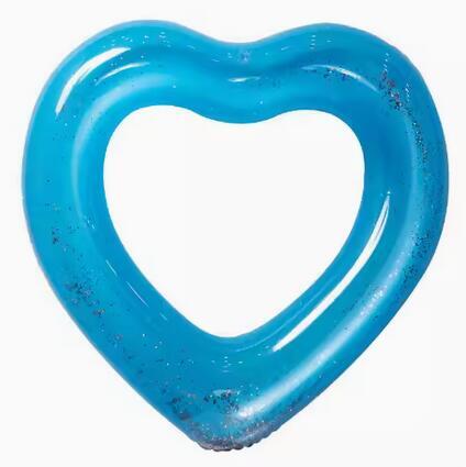 浮き輪 浮輪 うきわ 浮き具 子供用 大人用 フロート 水遊び用 家族 海 プール ビーチグッズ 遊具 夏休み 直径120cm ブルー色ハート拍卖